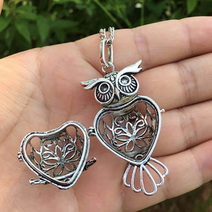 Fashion Owl Locket Essential Oil Aromatherapy