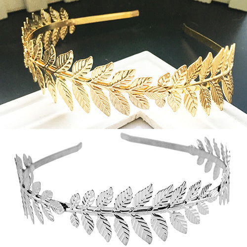 Women Punk Laurel Leaf Branch Leaves Headband Party Prom Hair Band Jewelry