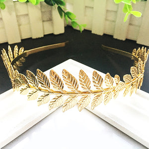 Women Punk Laurel Leaf Branch Leaves Headband Party Prom Hair Band Jewelry