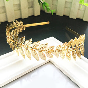 Women Punk Laurel Leaf Branch Leaves Headband Party Prom Hair Band Jewelry