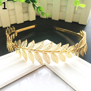 Women Punk Laurel Leaf Branch Leaves Headband Party Prom Hair Band Jewelry