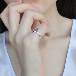 Fashion Snake Shape Opening Finger Ring