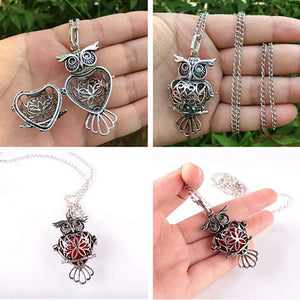 Fashion Owl Locket Essential Oil Aromatherapy